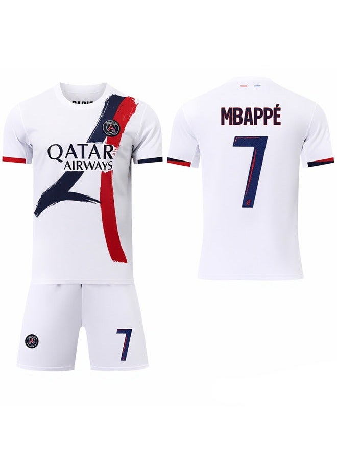 PSG 2024-2025 باريس بعيدا زي كرة القدم #7 مبابي كرة القدم جيرسي السراويل دعوى حجم الأطفال والكبار حجم الهدايا للجماهير والأصدقاء - Image 1